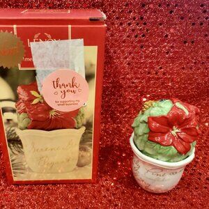 Collectible LENOX Winter Meadow Flower Pot Salt & Pepper Set New MSRP $40 NIB